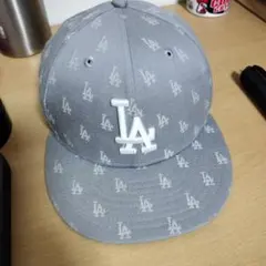 ドジャースグレー帽子