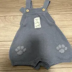 スヌーピー ニットロンパース グレー