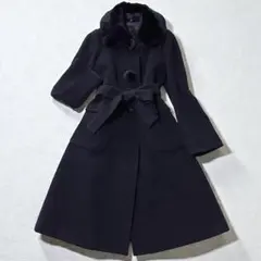 レア極美品✨TO BE CHIC カシミヤ　ラビット　ミンク　ロングコート　黒
