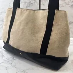 BEAU'RE ビュレ 帆布 キャンバス×本革 レザートートバッグ