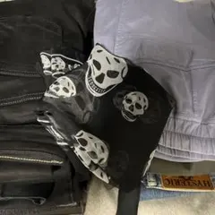 alexander mcqueen スカーフ　黒