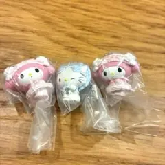 산리오 ときめきフリルマスコット チャーミーキティ 마이멜로디 3点セット！