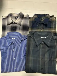 UNIQLO 長袖シャツ 4点セット MとL