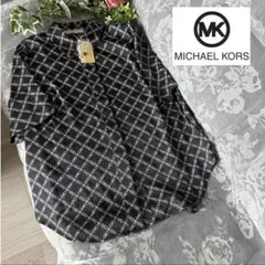 新品 マイケルコース MICHAELKORS サテンシャツ ブラックのサムネイル