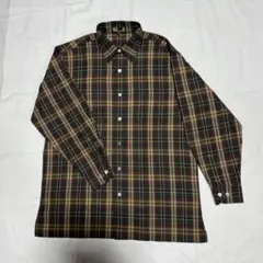 メンズシャツ　ダックス　DAKS ウール100% チェック柄　長袖