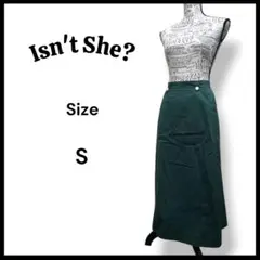 着用感あり　イズントシー　S マキシ丈 コットン タイトスカート