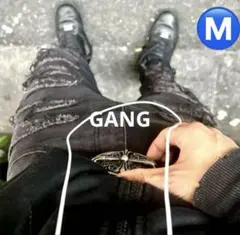 UK US drip ダークグレー ダメージスキニー y2k