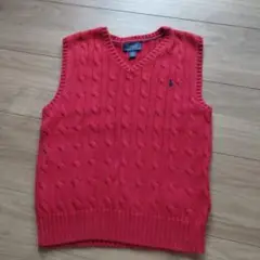 Polo Ralph Lauren 赤 Vネック ベスト size120