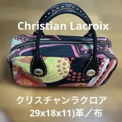 クリスチャンラクロア(29x18x11)革／布　バッグ