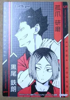 ハイキュー!! きゃらくたぶるカードグミ 黒尾鉄朗 孤爪研磨