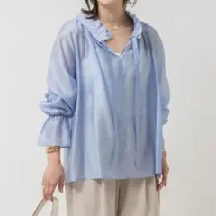 美品 ノーリーズ プリーツブラウス 長袖 シフォン - メルカリ