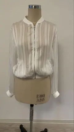 ZARA ストライプ シースルー　ボンバージャケット