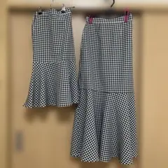 グローバルワーク　ギンガムチェック フレアロングスカート 160 120