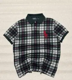 Ralph Lauren】ビックポニー ポロシャツ タータンチェック 90s - メルカリ