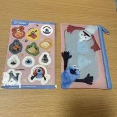 スシロー×パペットスンスン　ポーチ シール