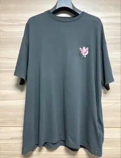 新品 M マルジェラ 25ss エンブロイダリーロゴTシャツ グレー 19207 
