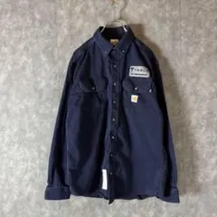ぽ*ん様 Carhartt カーハート FRシャツ M ネイビー テスラ 企業物