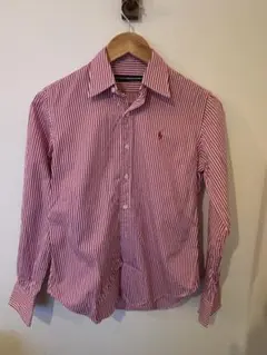 Ralph Lauren Sport 赤白ストライプ 長袖シャツ 6