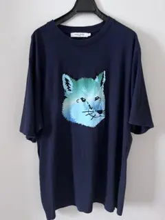 MAISON KITSUNÉ フォックスプリント Tシャツ ネイビー Lのサムネイル