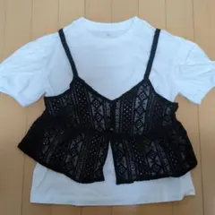 レース付きキャミソールTシャツ 150