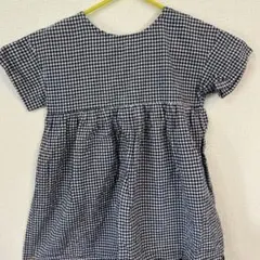 ブルーチェック　ワンピース　Samansa Mos2 Lagom Sサイズ