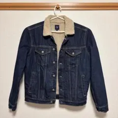 GAP ボア襟付き ダークデニムGジャン