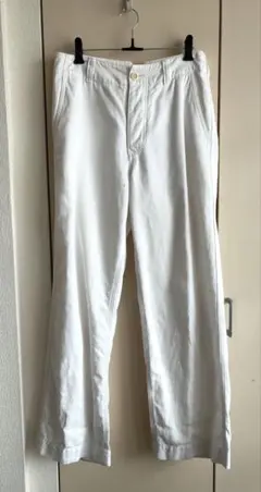 MHL. MARGARET HOWELL ワークパンツ ホワイト コットンリネンのサムネイル