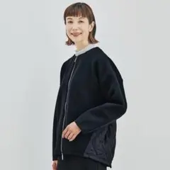 【新品】しまむら　シーズンリーズン　キルト切り替えジャケット　ダンボール　異素材