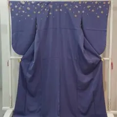 【中古品】二尺袖振袖・パーブルチラシ桜【c149】/卒業式/式典/結婚式/