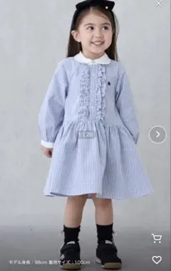 petit main 【POLO BCS】シャツワンピース 110cm