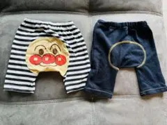 値下げ　アンパンマンストライプ ボトムス 約80cm