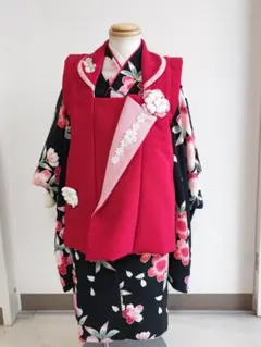 七五三 3歳着物 被布 巾着 襦袢 草履 5点セット 女の子