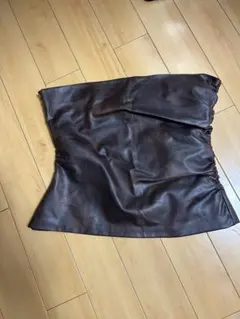 ZARAフェイクレザ➖チューブトップ Ｌサイズ横ファスナー未使用2点まとめ売り