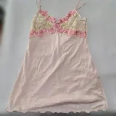 花柄刺繍キャミソール