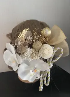 胡蝶蘭　和装髪飾り　結婚式　卒業式^ ^成人式　七五三。　NO.37のサムネイル