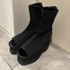 MURUA ムルーア ジャガードソックスブーツサンダル 厚底 黒 22.5cmのサムネイル