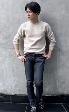 【UNIQLO】ウォッシャブルミラノリブクルーネックセーター　2枚セット　XLのサムネイル