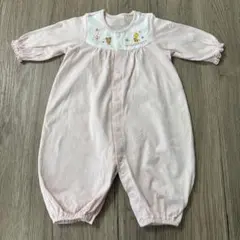 ミキハウス ピンク 動物刺繍 ツーウェイ・ドレスオール