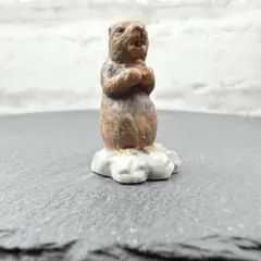 フェーヴ フランス 動物 ヒマラヤンマーモット フェーブ ミニチュア 陶器のサムネイル