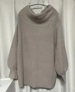 値下げ中【GRL】オフショルニットワンピース　ベージュ
