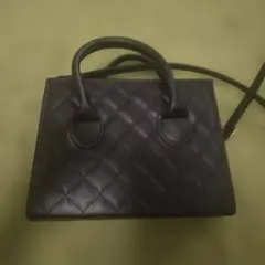 ブラックキルティングショルダーバッグ