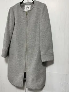 ※まる様専用※美品★SLOBE IENA ノーカラーコート グレー S