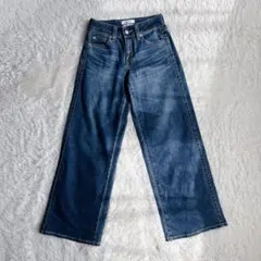美品　SOMETHING LISA リサ　ワイドデニムパンツ 濃紺　サイズ27