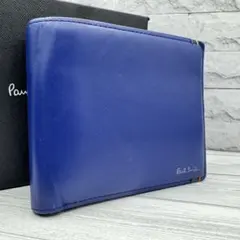 ポールスミス レザー 二つ折り財布 　ブルーのサムネイル