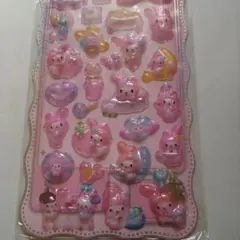 マイメロ、3D立体シール　（海外製ボンボンドロップ風シール）