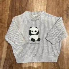 morinorinkle パンダ　グレーセーター 90cm