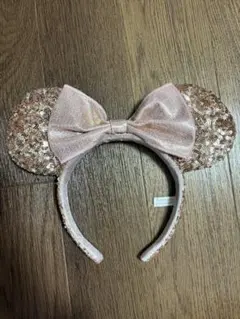 ディズニーカチューシャ スパンコール ピンク