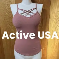 LAインポート♡新品♡Active USA♡丈長めフロントクロス♡タンクトップ
