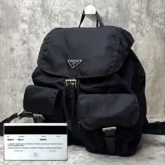美品✨プラダ リュック バックパック ミニ 三角ロゴプレート ギャランティ付き