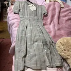 Burberrys チェック柄ワンピース グレー系